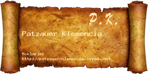 Patzauer Klemencia névjegykártya